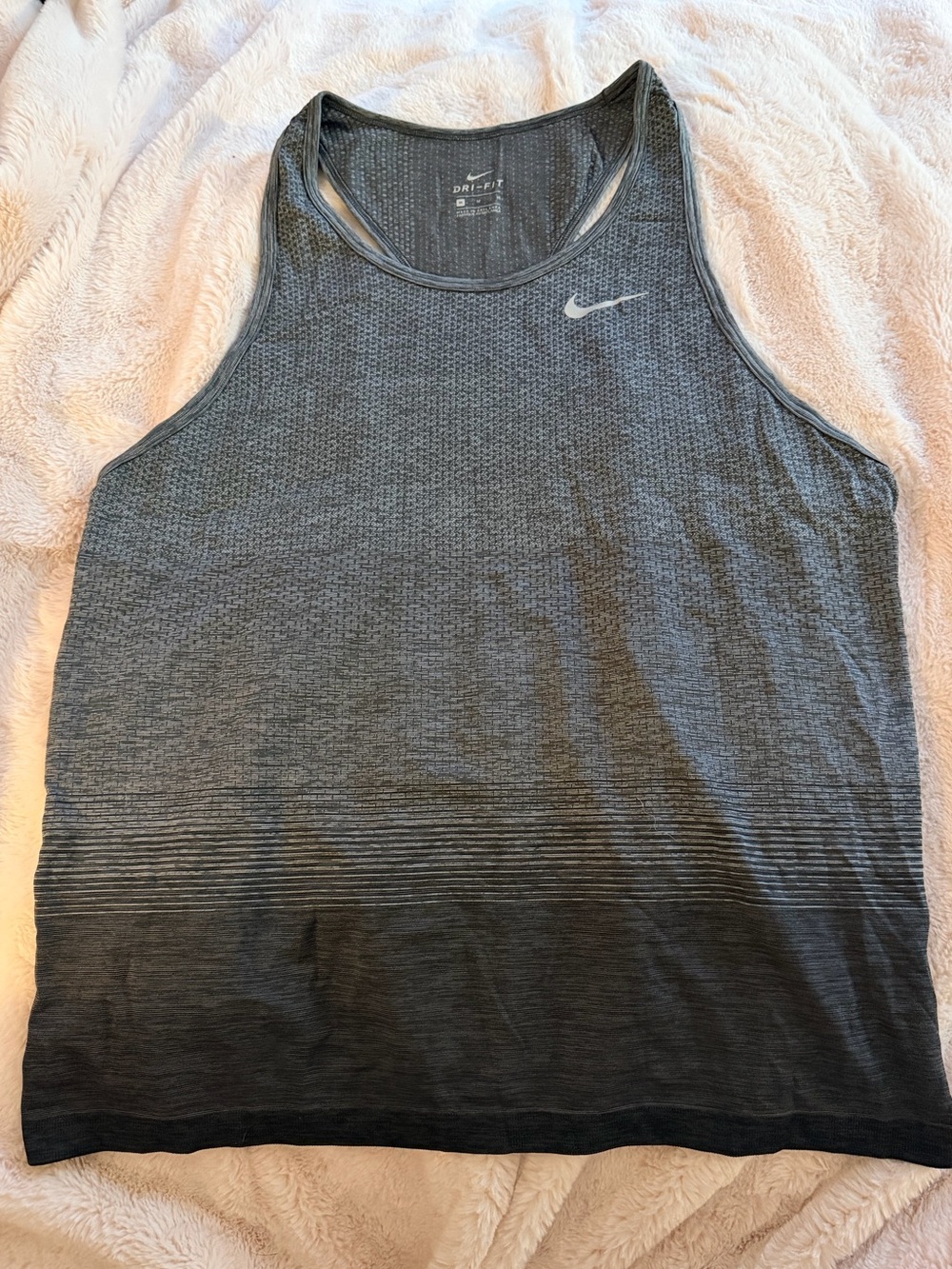 Nike running racerback tank dri-fit gray gradient